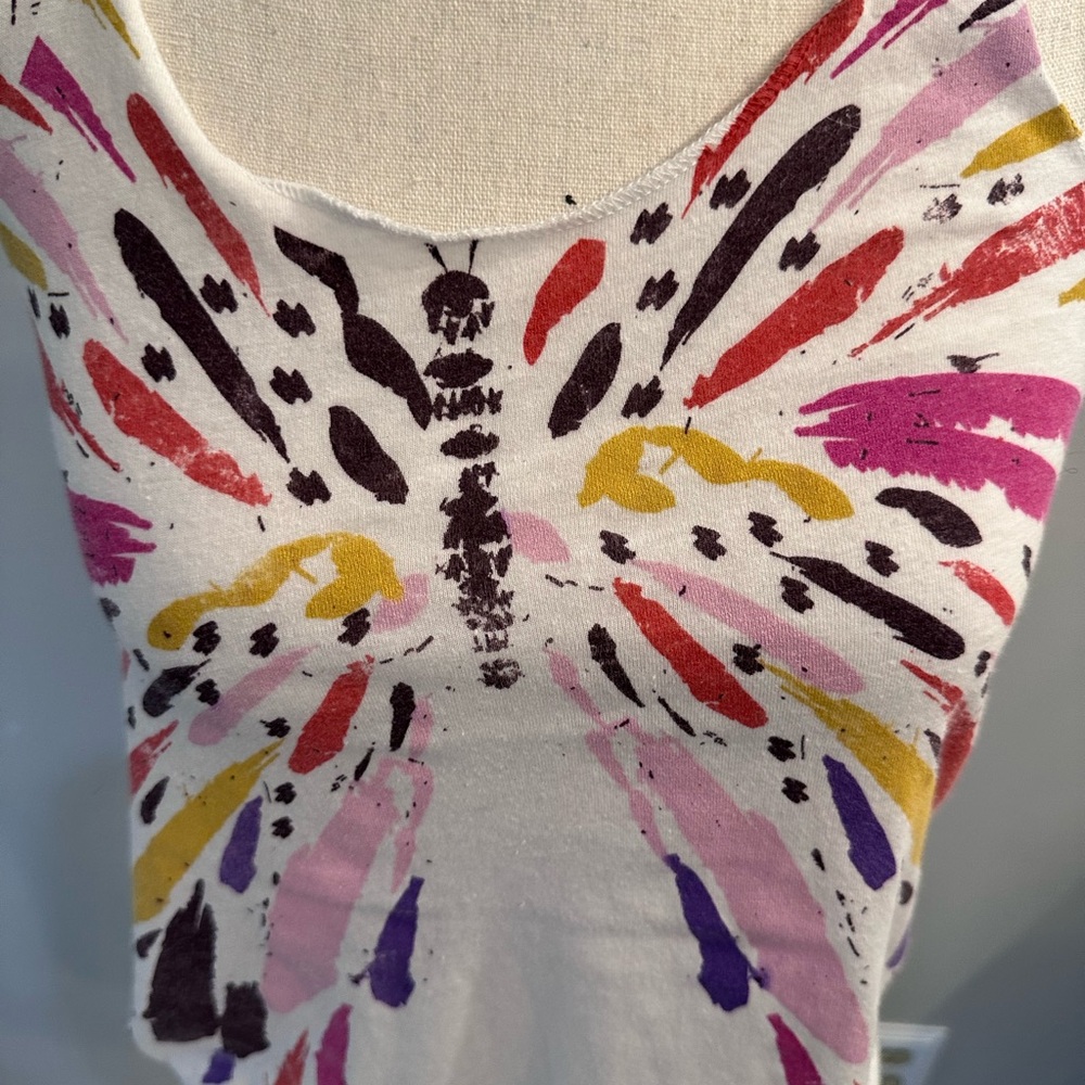 Billabong Pink and Black Graphic Sleeveless Tank Top